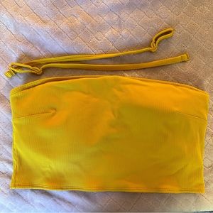 Aerie Longline Ribbed Bandeau Bikini Top